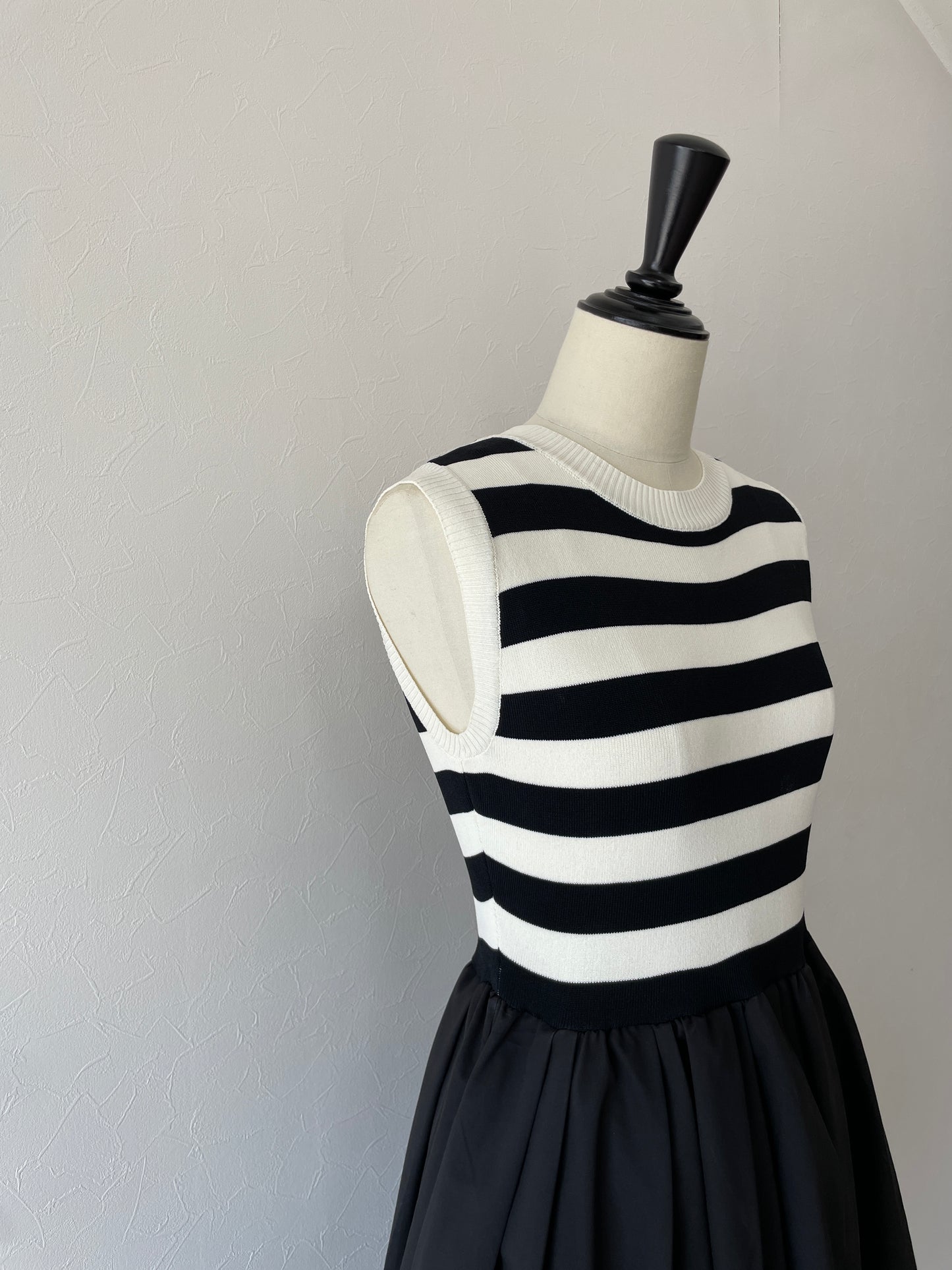 striped sleeveless dress