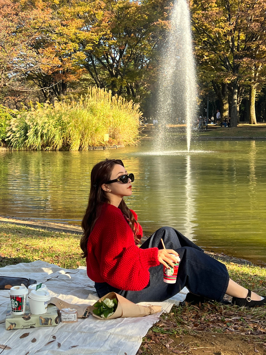 volume sleeve short knit