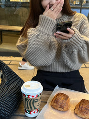 volume sleeve short knit