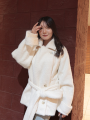 【10/22 OPEN】Shaggy belted box coat