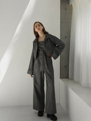 herringbone volume sleeve jacket