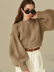 volume sleeve short knit