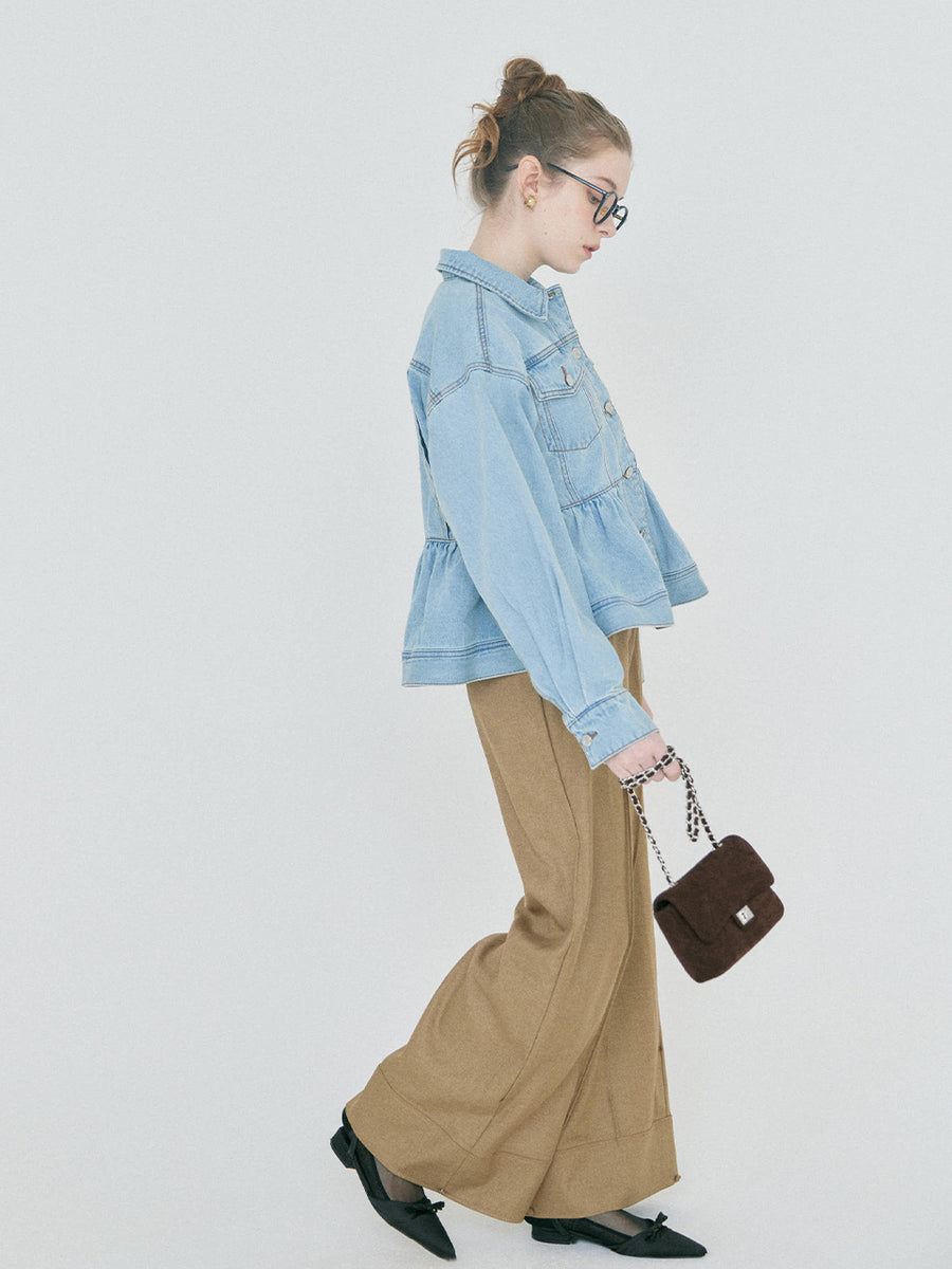【2/19 OPEN】Chérie peplum denim jacket