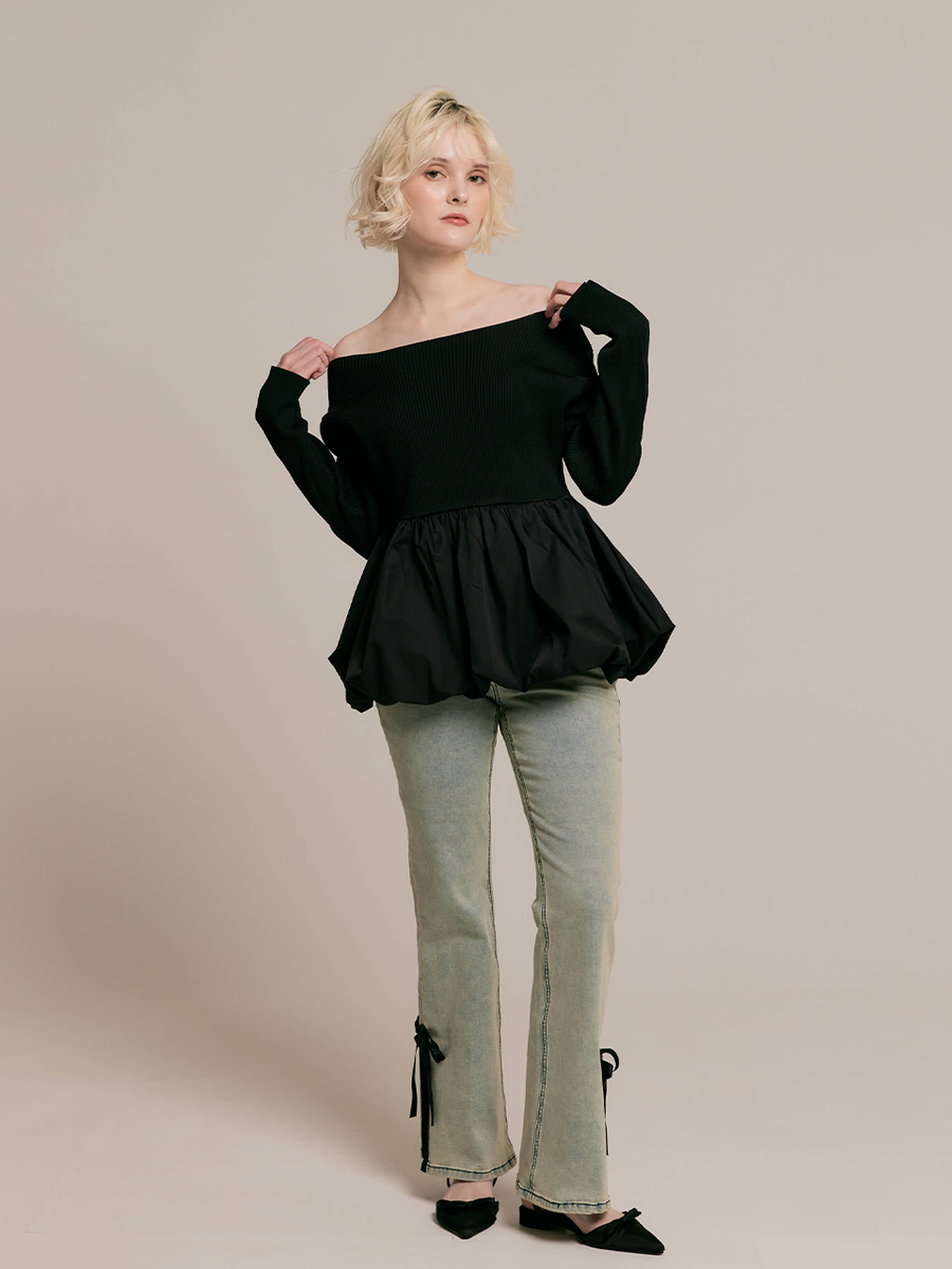 2way peplum balloon tops
