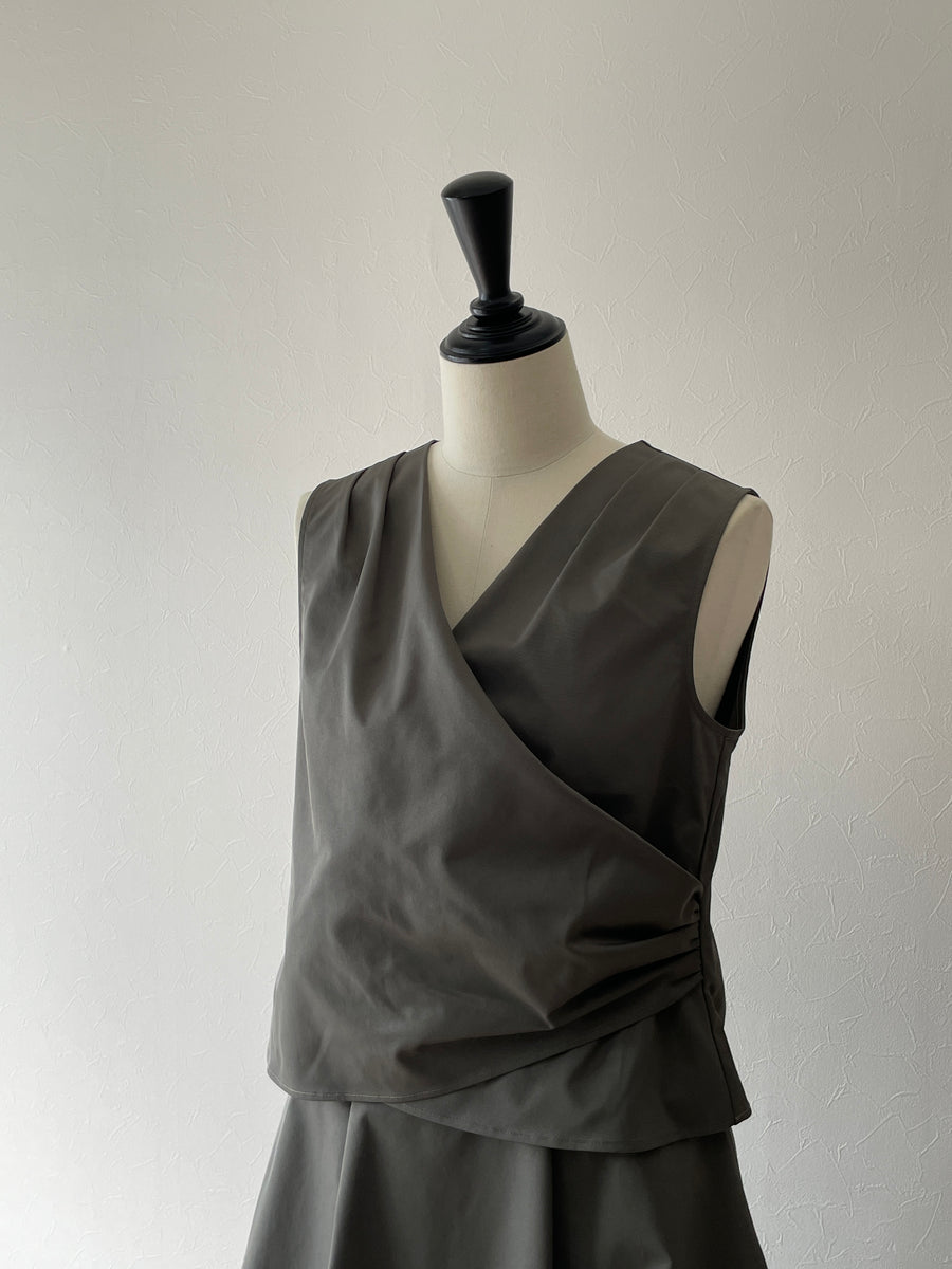 taffeta cache coeur blouse