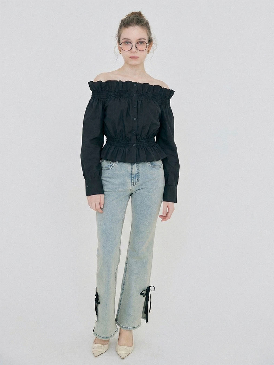 【4/16 OPEN】Bell sleeve off shoulder blouse