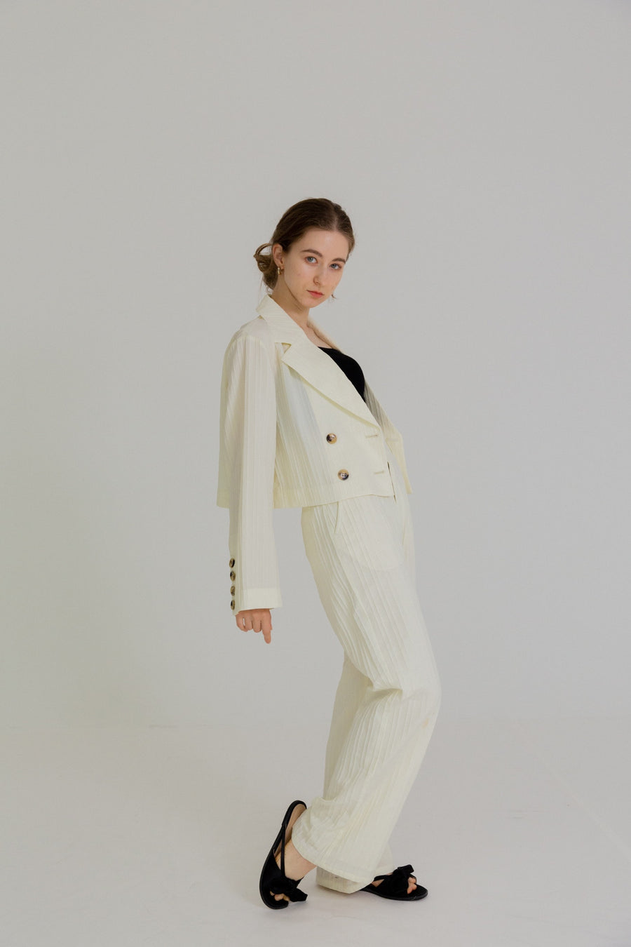 bumpy cropped jacket