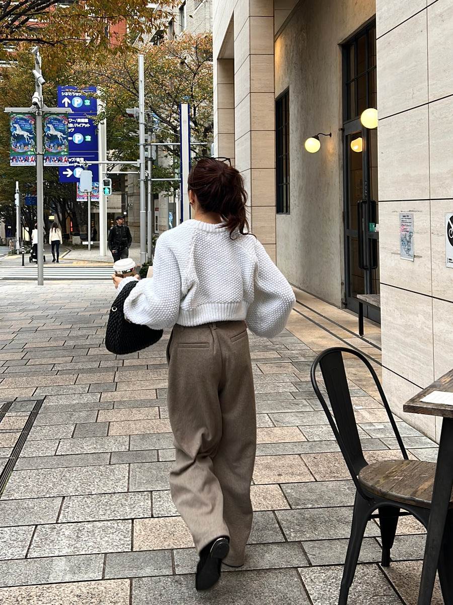 volume sleeve short knit