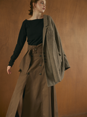 Slit cargo trench skirt