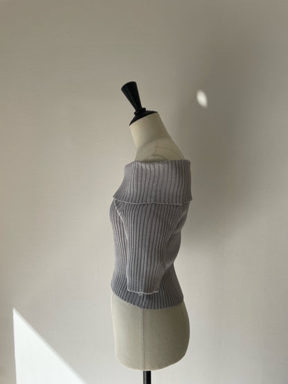 【SELECT】off shoulder knit tops