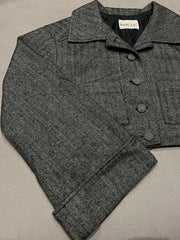 herringbone volume sleeve jacket