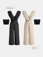 【7/23 OPEN】Vneck frill all in one（チューブトップ付き）