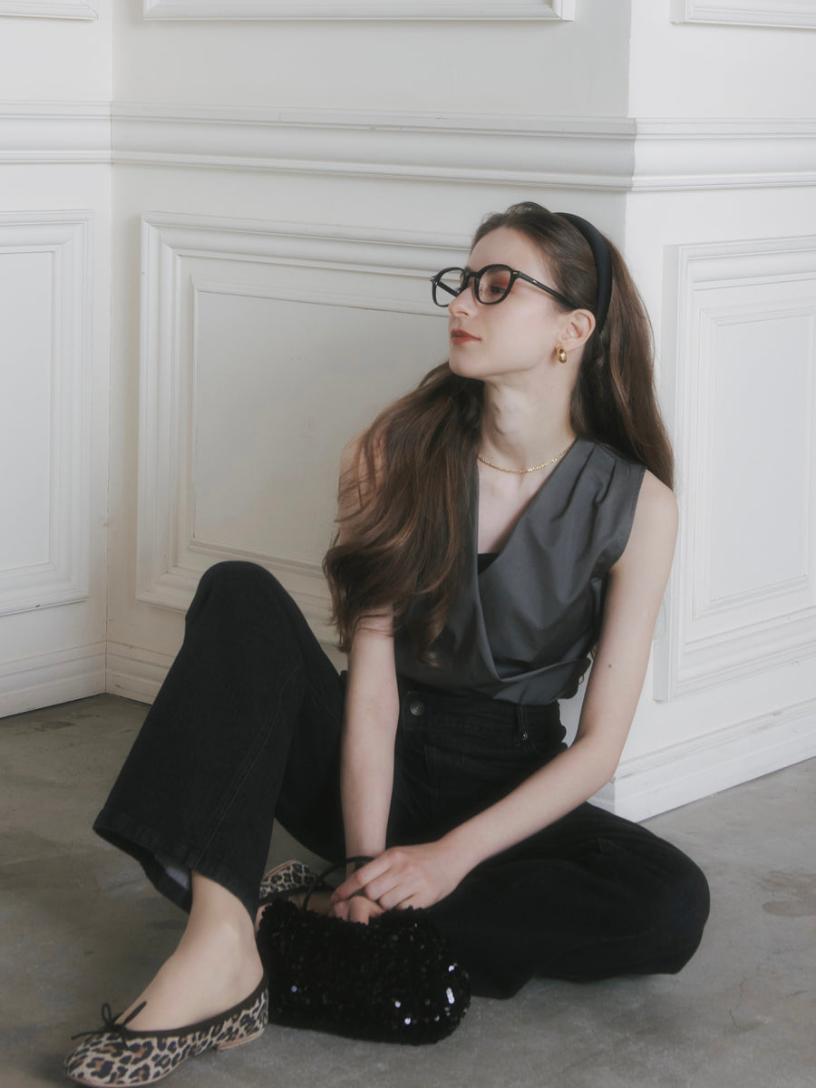 taffeta cache coeur blouse