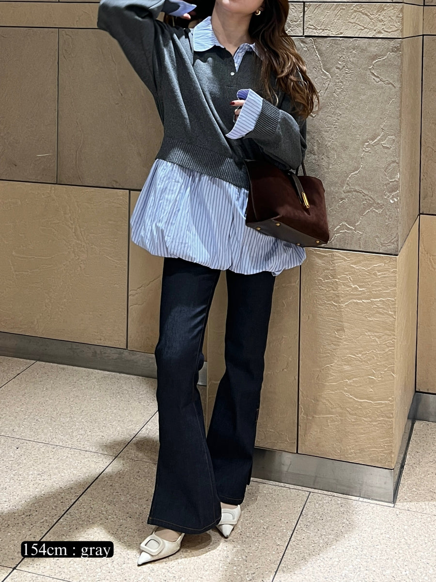 Docking balloon shirt dress