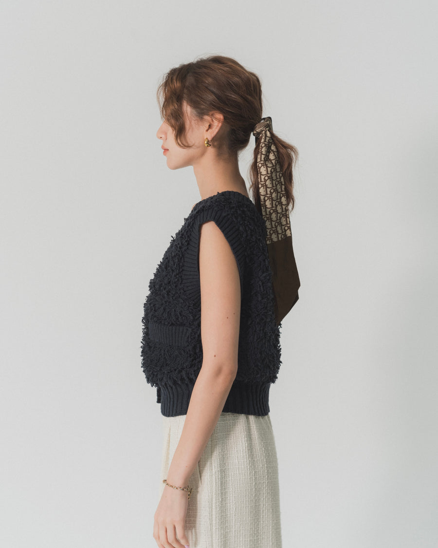 【BEST SELLER】loop yarn knit gilet