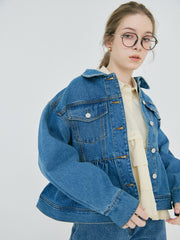 【2/19 OPEN】Chérie peplum denim jacket