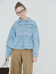 【2/19 OPEN】Chérie peplum denim jacket