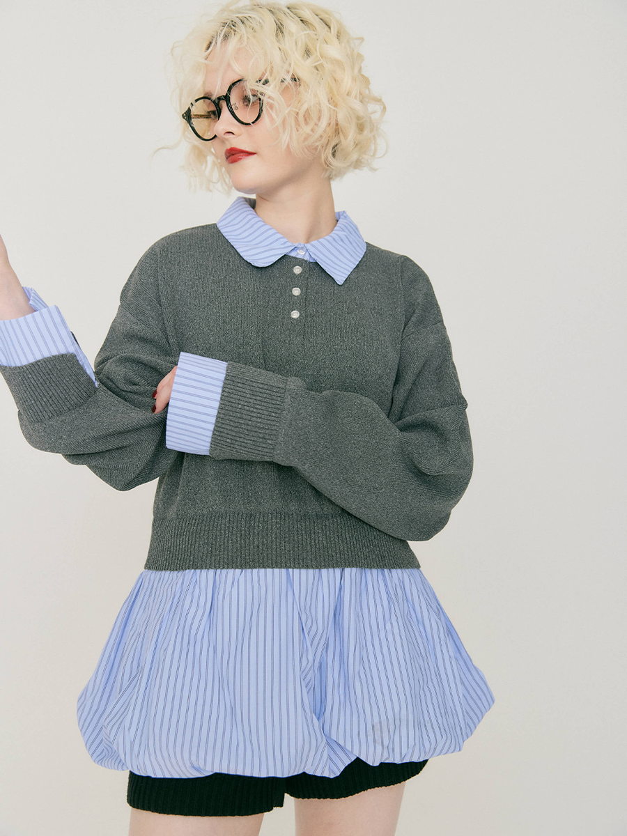 Docking balloon shirt dress