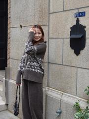 【11/5OPEN】Nordic zip knit set up