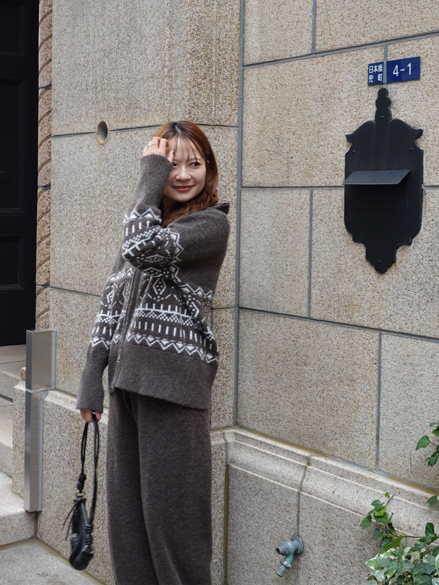 【11/5OPEN】Nordic zip knit set up