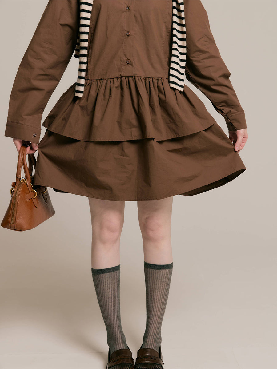 Tiered shirt dress