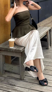 Satin slip skirt