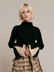 【RESTOCK】Bicolor layered flare knit tops