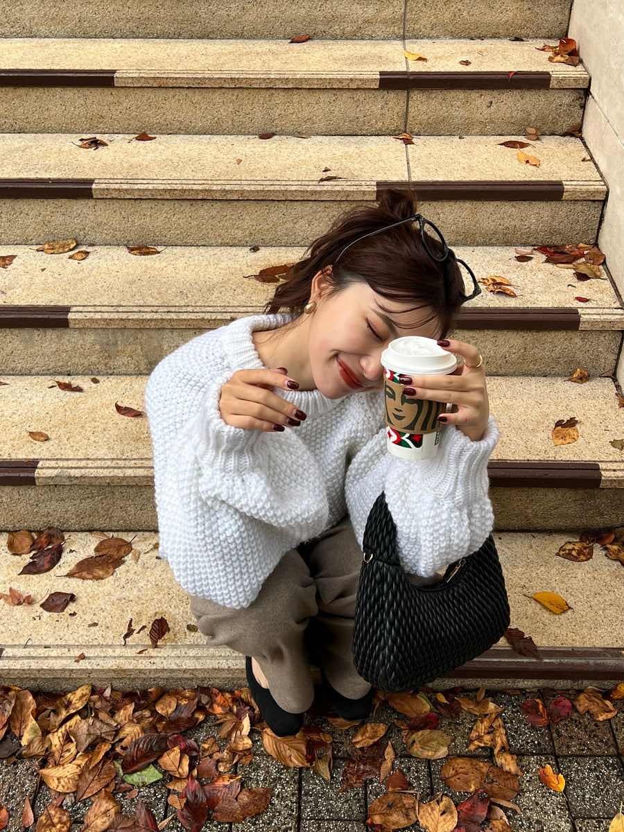 volume sleeve short knit