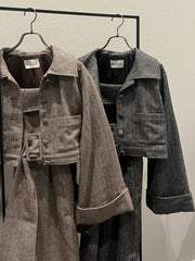 herringbone volume sleeve jacket