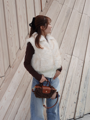 【9/17 OPEN】Shaggy switch knit zip top