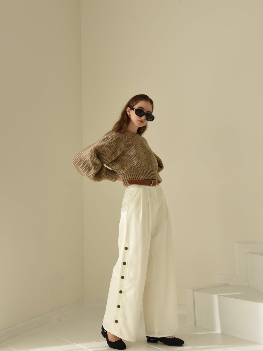 volume sleeve short knit