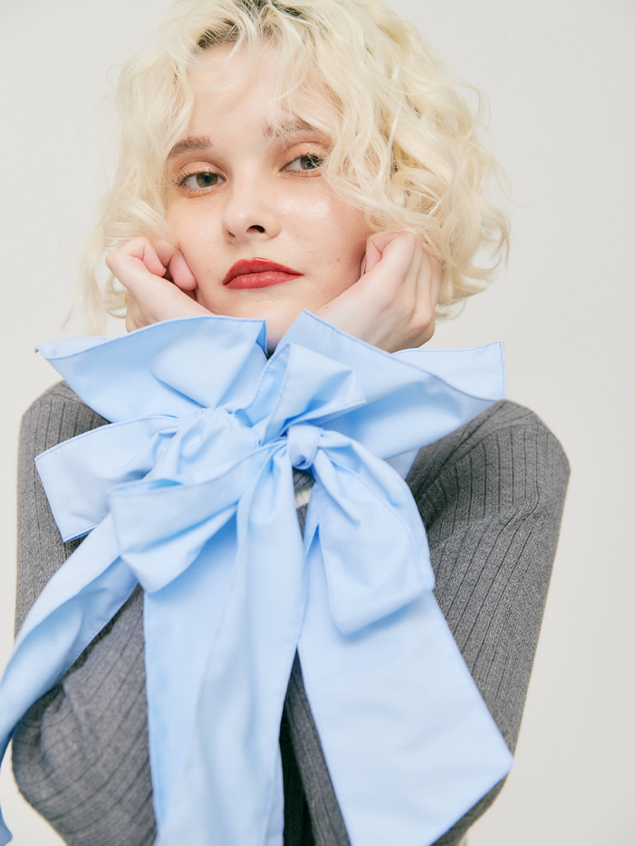 【予約販売】Ribbon tie cropped cardigan