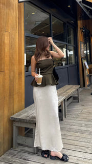 Satin slip skirt