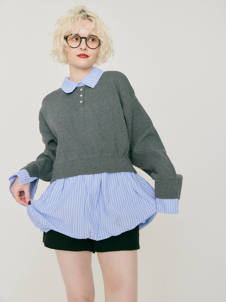 Docking balloon shirt dress