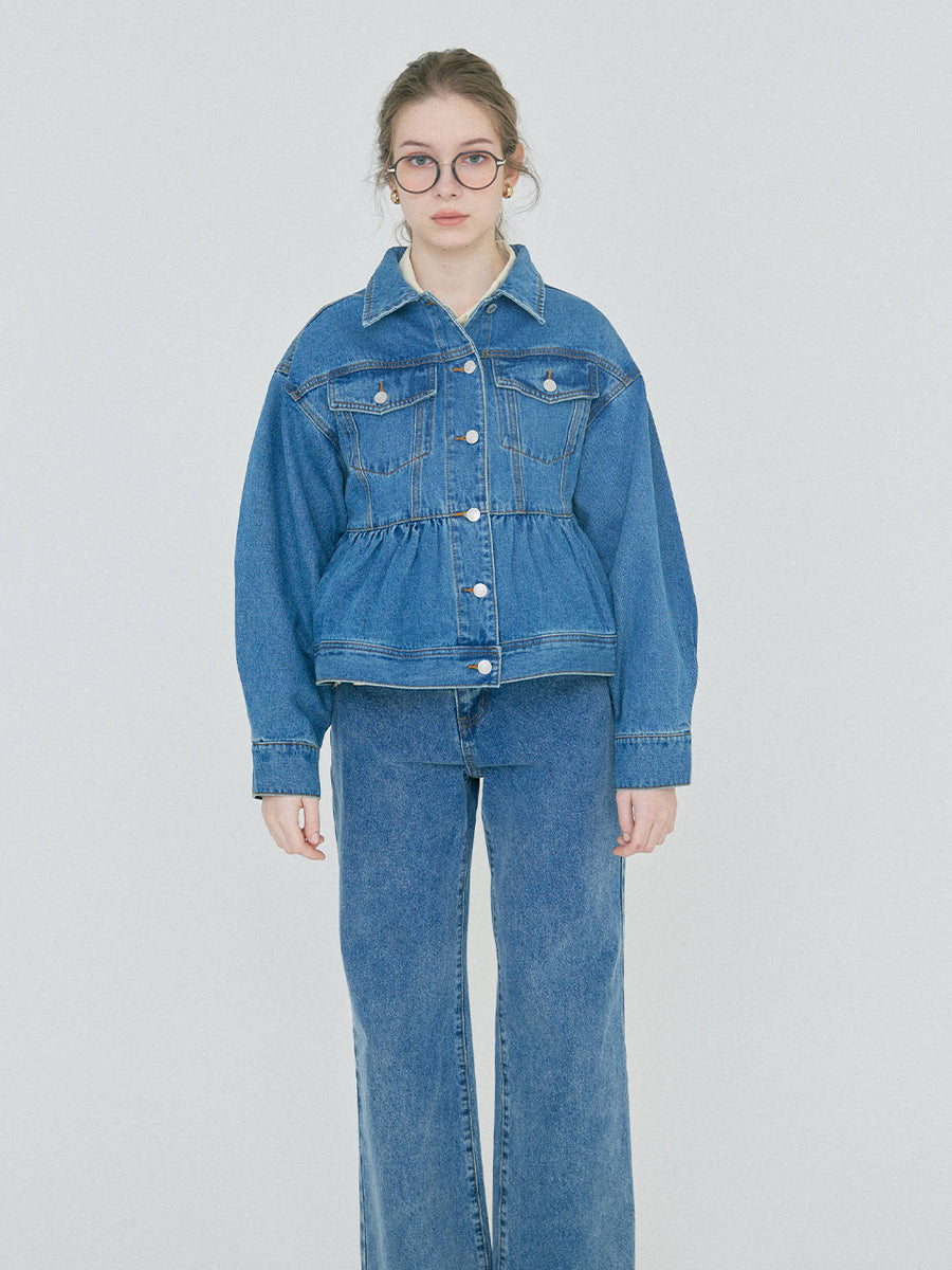 【2/19 OPEN】Chérie peplum denim jacket