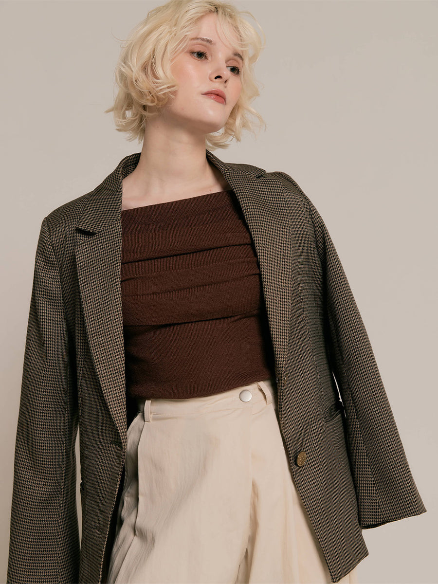 【9/25 19:00~】Drape off-shoulder knit