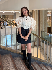 Iconic mini trench skirt