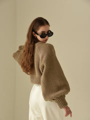 volume sleeve short knit
