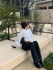 volume sleeve short knit