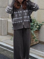【11/5OPEN】Nordic zip knit set up