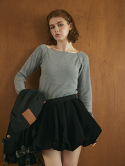 【10/8 OPEN】Suede balloon volume skirt