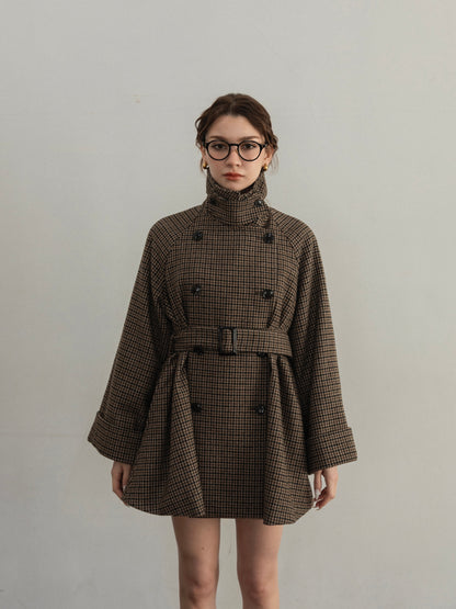 double trench short coat