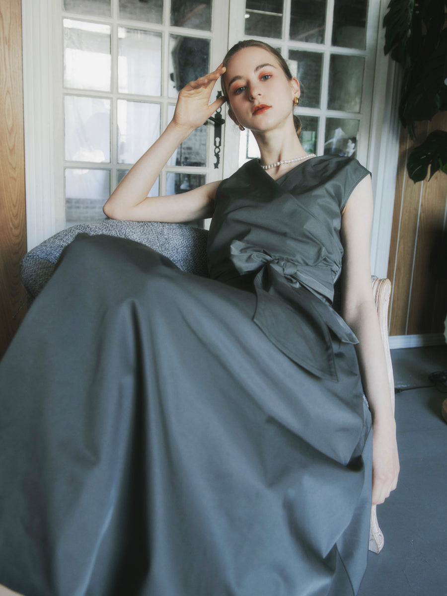 taffeta cache coeur blouse