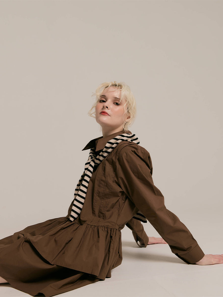 Tiered shirt dress