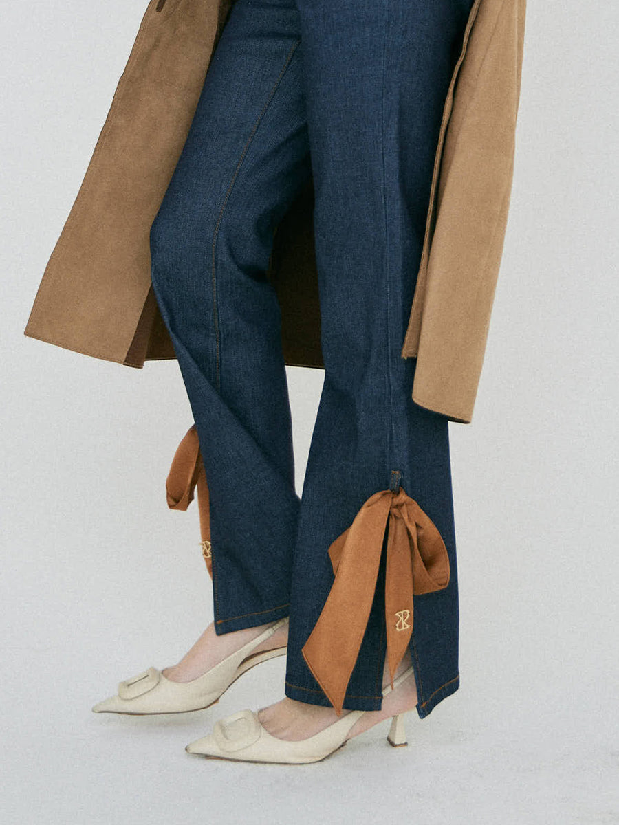 【3/5 OPEN】Ashimore ribbon denim pants