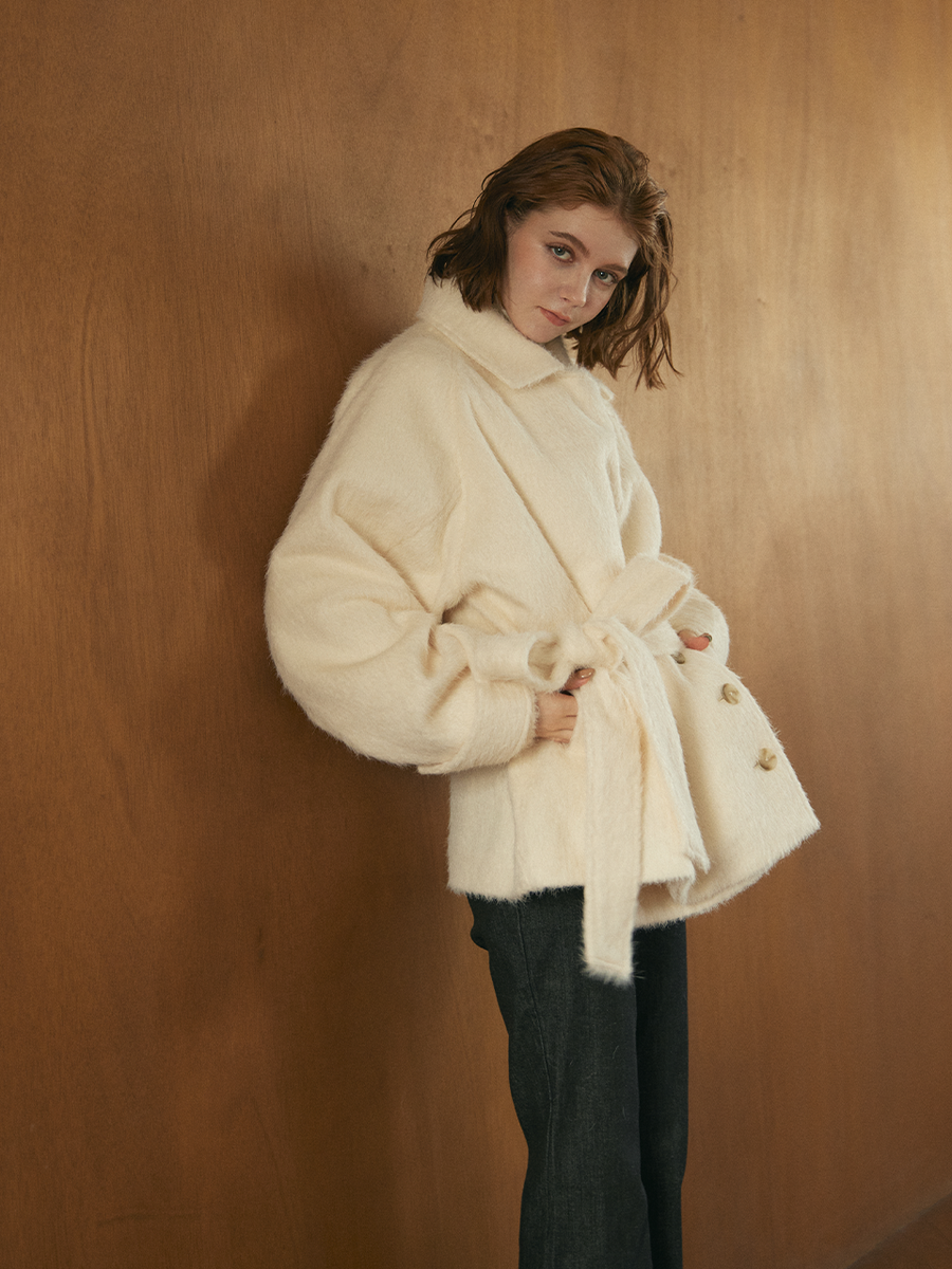 【10/22 OPEN】Shaggy belted box coat