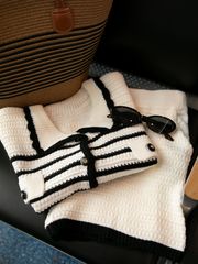 【Beige予約販売】Bicolor summer knit set up