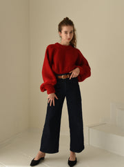 volume sleeve short knit