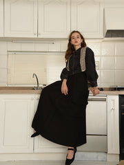 cargo long flare skirt