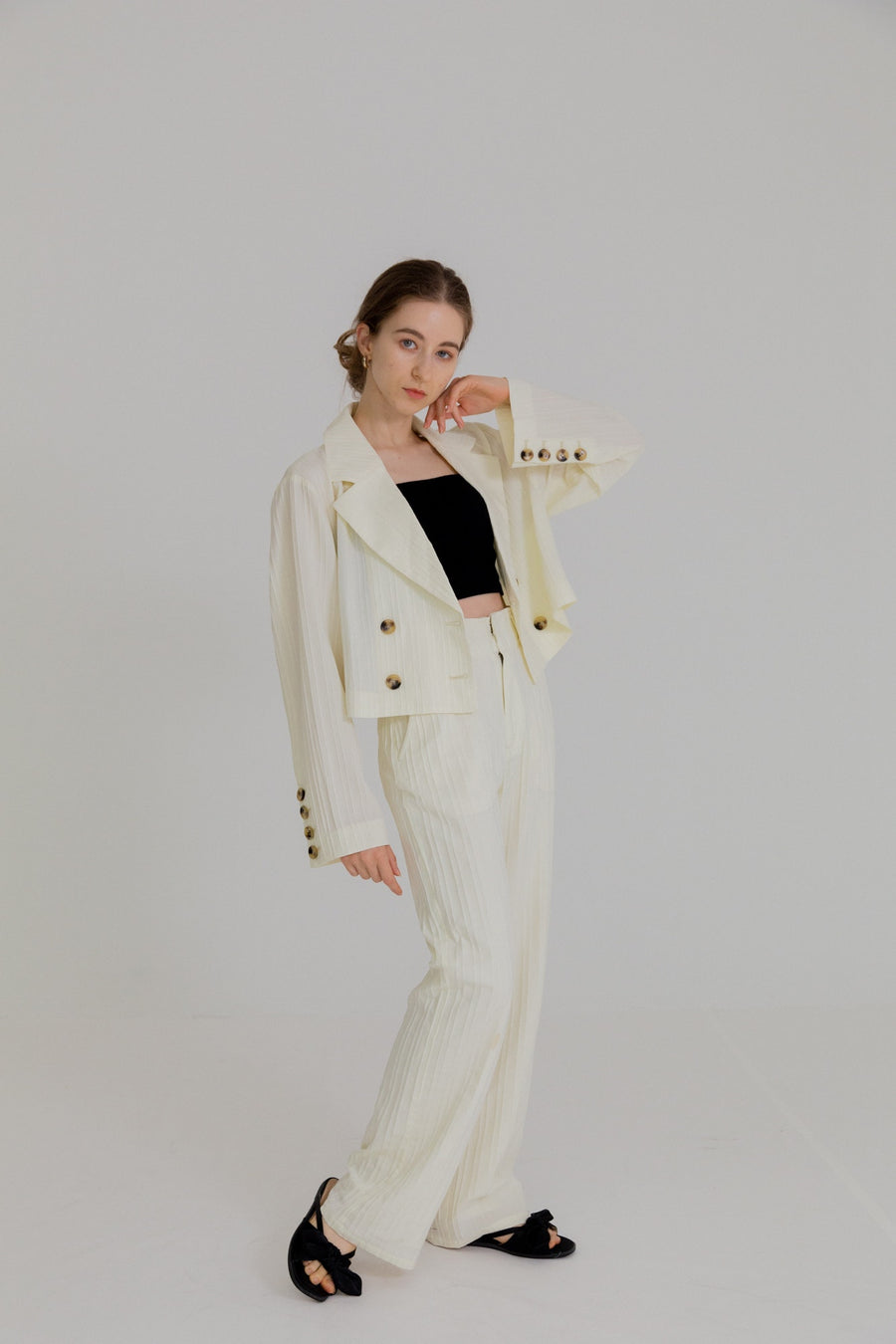 bumpy cropped jacket